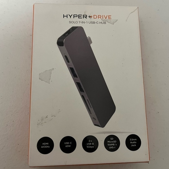 Hyper Drive Solo 7-in-1 USB-C Hub Untested B - Picture 1 of 7